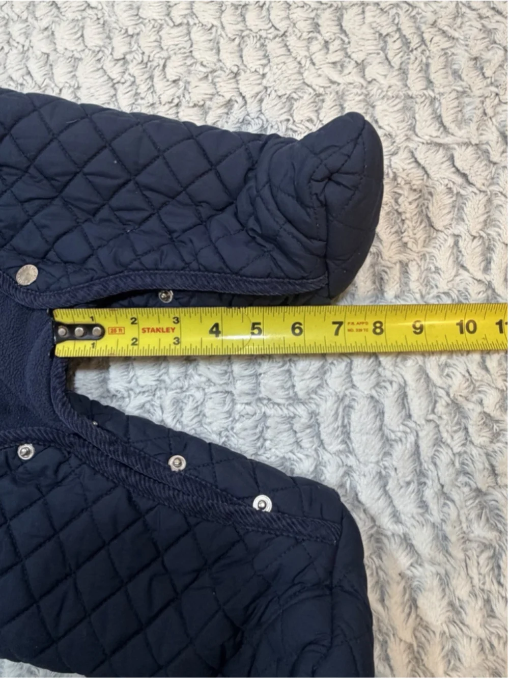 Polo Ralph Lauren Quilted Hooded Snowsuit Navy 6 Months Snap Front
